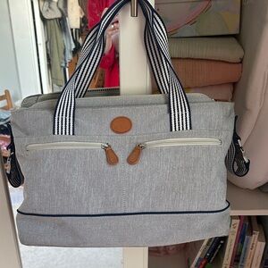 Jacadi Blue Striped Diaper Bag